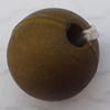 Imitate Wood Acrylic Beads, Round 12mm Hole:3mm, Sold by Bag