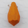 Imitate Wood Acrylic Beads, Faceted Teardrop 8x17mm Hole:1.5mm, Sold by Bag