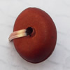 Imitate Wood Acrylic Beads, Flat Oval 8x14mm Hole:2mm, Sold by Bag