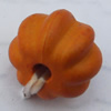 Imitate Wood Acrylic Beads, Fluted Flat Round 10x8mm Hole:2mm, Sold by Bag
