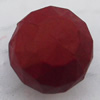 Imitate Wood Acrylic Beads, Faceted Round 10mm Hole:2mm, Sold by Bag
