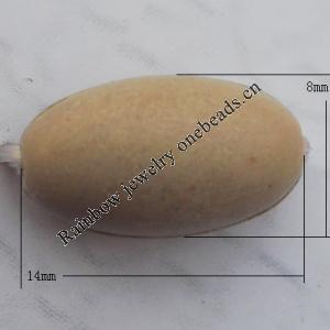 Imitate Wood Acrylic Beads, Oval 14x8mm Hole:2mm, Sold by Bag