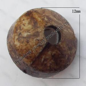 Imitate Gemstone Acrylic Beads, Flat Round 12x10mm Hole:3.2mm, Sold by Bag