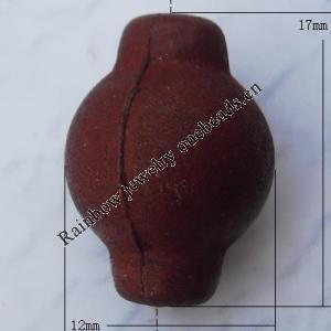 Imitate Wood Acrylic Beads, Lantern 17x12mm Hole:2.5mm, Sold by Bag