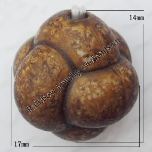 Imitate Gemstone Acrylic Beads, 14x17mm Hole:2mm, Sold by Bag