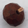 Imitate Wood Acrylic Beads, Faceted Rondelle 9x12mm Hole:2mm, Sold by Bag