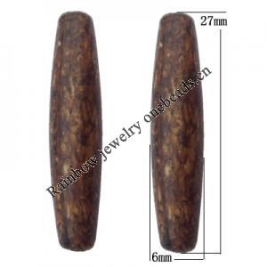 Imitate Gemstone Acrylic Beads, Tube 6x27mm Hole:1.2mm, Sold by Bag