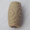 Imitate Wood Acrylic Beads, Tube 10x19mm Hole:5mm, Sold by Bag