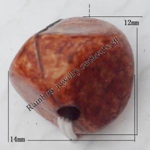 Imitate Gemstone Acrylic Beads, Nugget 12x14mm Hole:2mm, Sold by Bag