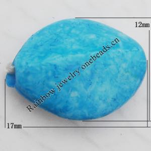 Imitate Gemstone Acrylic Beads, Faceted Flat Oval 12x17mm Hole:2mm, Sold by Bag