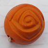 Imitate Wood Acrylic Beads, Flower 13x15mm Hole:3mm, Sold by Bag