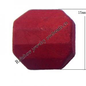 Imitate Wood Acrylic Beads, Twist Faceted Polygon 8x15mm Hole:2mm, Sold by Bag