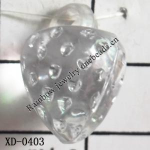 Fruit Acrylic Pendant/Drop 13x17mm Hole:3mm Sold by Bag