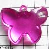 Butterfly Acrylic Pendant/Drop 44x36x10mm Hole:3mm Sold by Bag
