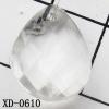 Flat Teardrop Acrylic Pendant/Drop 12x16mm Hole:1mm Sold by Bag