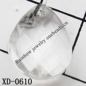 Flat Teardrop Acrylic Pendant/Drop 12x16mm Hole:1mm Sold by Bag