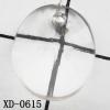 Flat Oval Acrylic Pendant/Drop 10x13mm Hole:1mm Sold by Bag