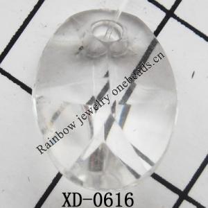 Flat Oval Acrylic Pendant/Drop 11x15mm Hole:1.5mm Sold by Bag