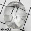 Flat Oval Acrylic Pendant/Drop 15x21mm Hole:1mm Sold by Bag