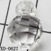 Faceted Round Acrylic Pendant/Drop 16x10mm Hole:2.5mm Sold by Bag