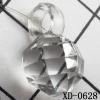 Faceted Round Acrylic Pendant/Drop 9x13mm Hole:2.5mm Sold by Bag