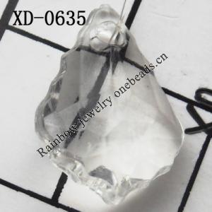 Acrylic Pendant/Drop 11x16mm Hole:1mm Sold by Bag