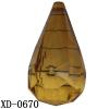 Faceted Teardrop Acrylic Pendant/Drop 26x49mm Hole:2mm Sold by Bag