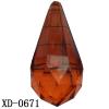 Faceted Teardrop Acrylic Pendant/Drop 22x49mm Hole:2mm Sold by Bag