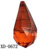 Faceted Teardrop Acrylic Pendant/Drop 47x21mm Hole:2mm Sold by Bag