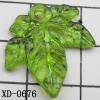Leaf Acrylic Pendant/Drop 20x21mm Hole:1.5mm Sold by Bag