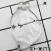 Leaf Acrylic Pendant/Drop 12x20mm Hole:1mm Sold by Bag