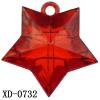 Star Acrylic Pendant/Drop 37x38mm Hole:3.5mm Sold by Bag