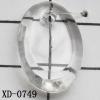 Flat Oval Acrylic Pendant/Drop 18x13x4mm Hole:1mm Sold by Bag