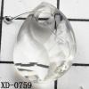 Flat Teardrop Acrylic Pendant/Drop 12x17mm Hole:3mm Sold by Bag