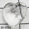 Heart Acrylic Pendant/Drop 14x13mm Hole:1mm Sold by Bag