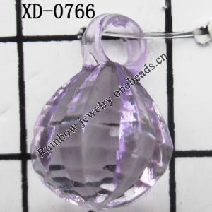 Acrylic Pendant/Drop 14x10mm Hole:2mm Sold by Bag