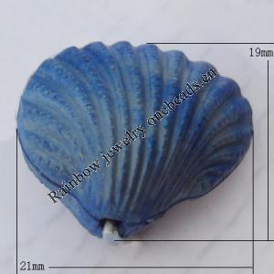 Imitate Wood Acrylic Beads, Whelk 21x19mm Hole:2mm, Sold by Bag