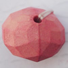 Imitate Wood Acrylic Beads, Faceted Rondelle 13x19mm Hole:2mm, Sold by Bag