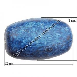 Imitate Gemstone Acrylic Beads, Column 27x17mm Hole:3mm, Sold by Bag
