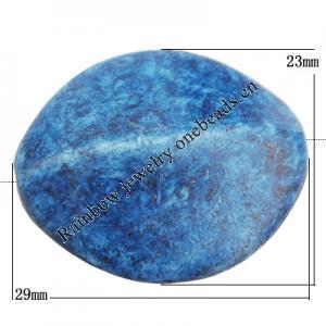 Imitate Gemstone Acrylic Beads, Edge Flat Oval 29x23mm Hole:2mm, Sold by Bag