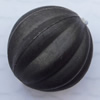 Imitate Wood Acrylic Beads, Fluted Round 16mm Hole:2.5mm, Sold by Bag
