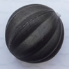 Imitate Wood Acrylic Beads, Fluted Round 16mm Hole:2.5mm, Sold by Bag