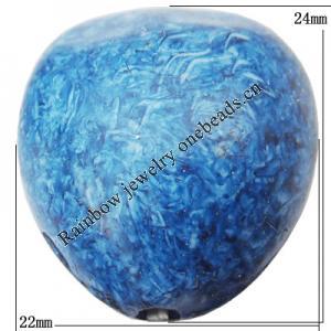Imitate Gemstone Acrylic Beads, Teardrop 22x24mm Hole:3mm, Sold by Bag
