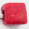 Imitate Gemstone Acrylic Beads, Square 7mm Hole:3.2mm, Sold by Bag