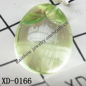 Oval Acrylic Pendant/Drop 12x15mm Hole:1mm Sold by Bag