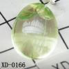 Oval Acrylic Pendant/Drop 12x15mm Hole:1mm Sold by Bag