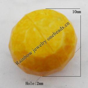 Imitate Gemstone Acrylic Beads, Round 10mm Hole:2mm, Sold by Bag