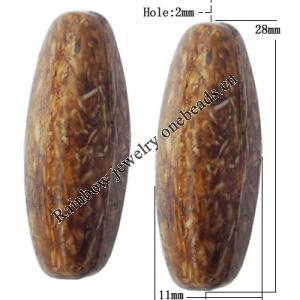 Imitate Gemstone Acrylic Beads, Tube 28x11mm Hole:2mm, Sold by Bag