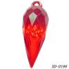 Faceted Teardrop Acrylic Pendant/Drop 14x35mm Hole:2mm Sold by Bag