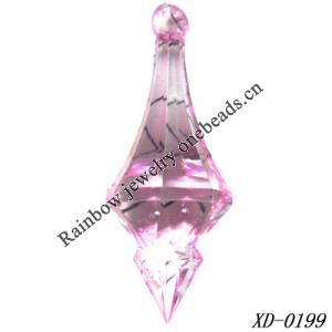 Acrylic Pendant/Drop 18x48mm Hole:1.5mm Sold by Bag